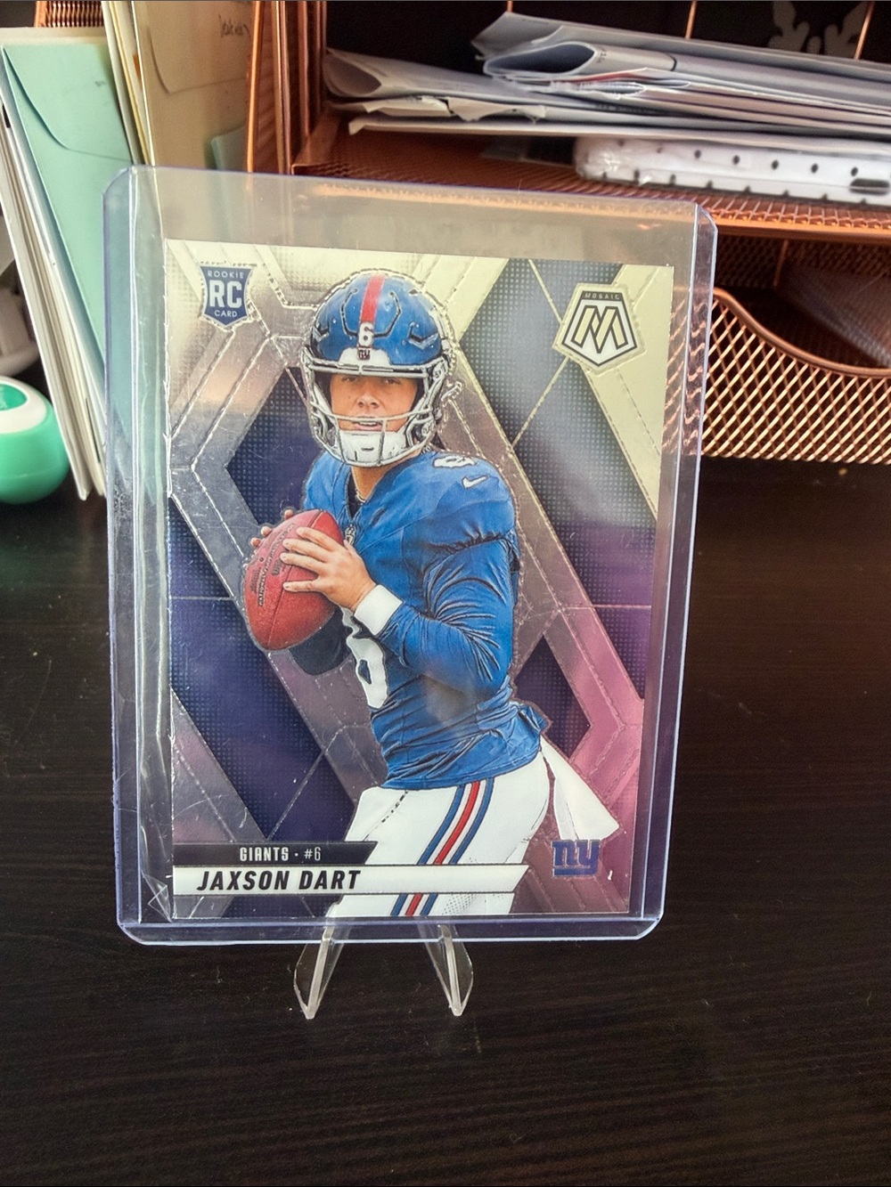 Jaxson Dart Rookie Football Card - Blue Jersey